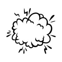 Comic-Boom-Effekt-Wolken. reihe von explosionsblasen und rauch. Vektor-Illustration vektor