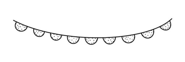 krans med flaggor för karneval eller firande. dekor kransar isolerat på vit bakgrund. vektor illustration