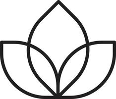 abstrakte Logo-Illustration mit drei Blütenblättern im trendigen und minimalistischen Stil vektor