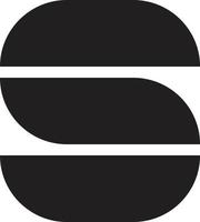 abstrakte buchstabe s logo illustration im trendigen und minimalistischen stil vektor