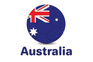 FIFA-Weltmeisterschaft 2022 mit australischer Flagge. katar wm 2022. australien flagge. vektor