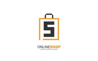 s Logo Onlineshop für Branding Company. Taschenschablonen-Vektorillustration für Ihre Marke. vektor