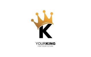 k-Logo-Krone für Bauunternehmen. Briefvorlage Vektor-Illustration für Ihre Marke. vektor