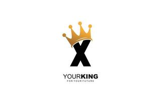 x-Logo-Krone für Bauunternehmen. Briefvorlage Vektor-Illustration für Ihre Marke. vektor