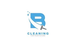 b-Logo-Reinigungsdienste für Markenunternehmen. Hausarbeitsvorlagen-Vektorillustration für Ihre Marke. vektor