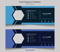 E-Mail-Signaturvorlagen oder E-Mail-Fußzeilendesign vektor