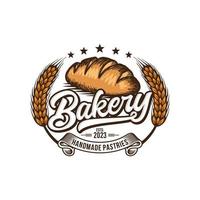 vintage retro bäckerei logo abzeichen und etiketten vektorillustration vektor