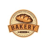 vintage retro bäckerei logo abzeichen und etiketten vektorillustration vektor