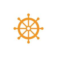 eps10 orange vektor fartyg styrning hjul abstrakt konst ikon isolerat på vit bakgrund. kaptens styrning symbol i en enkel platt trendig modern stil för din hemsida design, logotyp, och mobil app