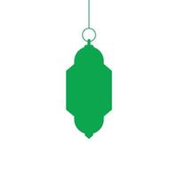 eps10 grön vektor ramadan lykta eller dinglare fast konst ikon isolerat på vit bakgrund. ficklampa eller lampa symbol i en enkel platt trendig modern stil för din hemsida design, logotyp, och mobil app