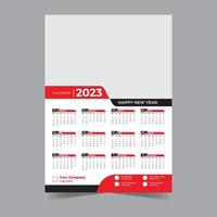 vägg kalender 2023 mall design vektor