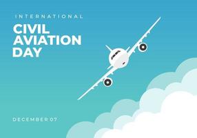 internationell civil flyg dag bakgrund berömd på vektor
