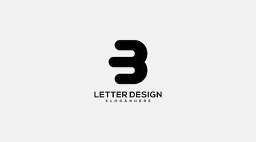 schöne b-Buchstabe-Logo-Vektor-Design-Illustration vektor
