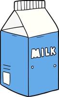 tecknad serie söt kartong mjölk vektor
