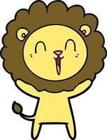 Cartoon glücklicher Löwe vektor