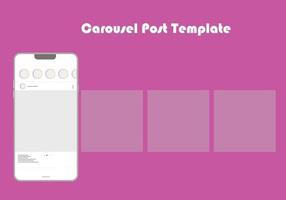 mall för inlägg för karusell för sociala medier vektor