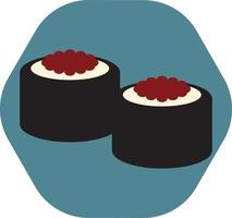 japansk sushi, illustration, vektor, på en vit bakgrund. vektor