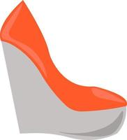 orangefarbene Schuhe, Illustration, Vektor auf weißem Hintergrund.