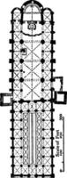 plan von san ambrogio 1000 - 1200 vintage gravur. vektor