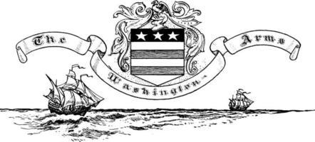 Washington vapen årgång illustration. vektor