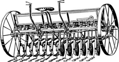 lantbruk maskin, årgång illustration. vektor