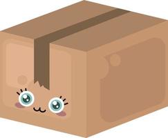 Cartoon-Box, Illustration, Vektor auf weißem Hintergrund