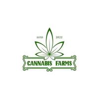 Logo der Cannabisfarmen vektor