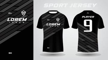 schwarzes T-Shirt Sport-Jersey-Design vektor