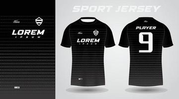 schwarzes T-Shirt Sport-Jersey-Design vektor