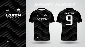 schwarzes T-Shirt Sport-Jersey-Design vektor