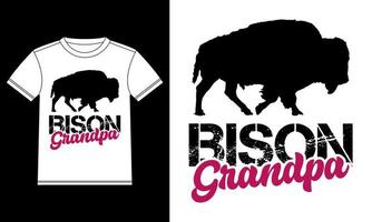 amerikan bison morfar t-shirt vektor