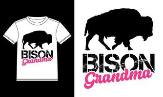 amerikan bison mormor t-shirt vektor