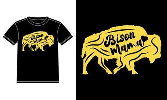 bison mamma vektor konst t-shirt design