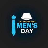 Internationaler Männertag. 19. November. für ein Poster oder Banner und eine Grußkarte. Vektor-Illustration vektor