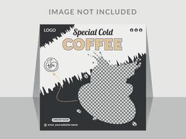 professionelles kaffee-banner-poster-design vektor