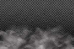rök ringar.vita vektor grumlighet ,dimma eller rök på mörk rutig bakgrund.molnig himmel eller smog över de stad.vektor illustration.