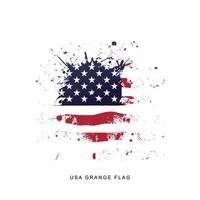 USA flagga borsta, USA flagga i grunge stil vektor