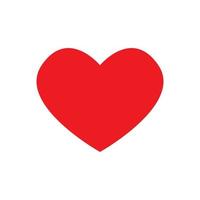 röd hjärta ikon i platt stil för webb design och appar. vektor illustration isolerat på vit bakgrund