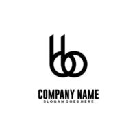 modern första bb logotyp brev enkel och kreativ design begrepp vektor