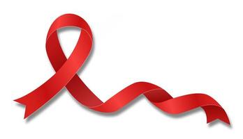 rotes Band. Symbol des Kampfes gegen Aids. Vektor-Illustration vektor