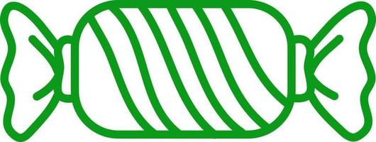 grön godis med Ränder, illustration, vektor, på en vit bakgrund. vektor