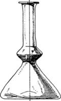 kolbenform antike flasche, vintage illustration. vektor