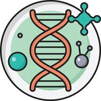 dna-vektorillustration auf einem hintergrund. hochwertige symbole. vektorsymbole für konzept und grafikdesign. vektor