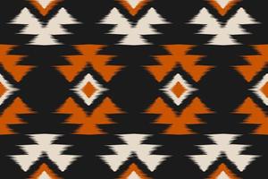 etnisk ikat sömlös mönster i stam. aztec geometrisk etnisk prydnad skriva ut. ikat mönster stil. vektor