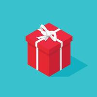 isometrisches geschenk oder geschenkbox vektor