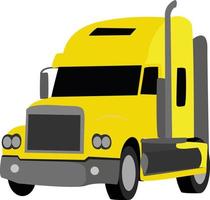 gul lastbil, illustration, vektor på vit bakgrund