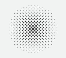 Kreis Halbton-Design-Element. punkte geflecktes schwarzes muster. Vektor-Blob im Comic-Stil vektor