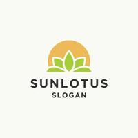 Sonne Lotus Logo Vorlage Vektor Illustration Design