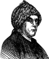 benjamin franklin, årgång illustration vektor