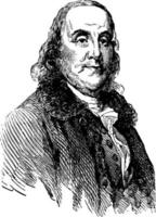 benjamin Franklin årgång illustration vektor